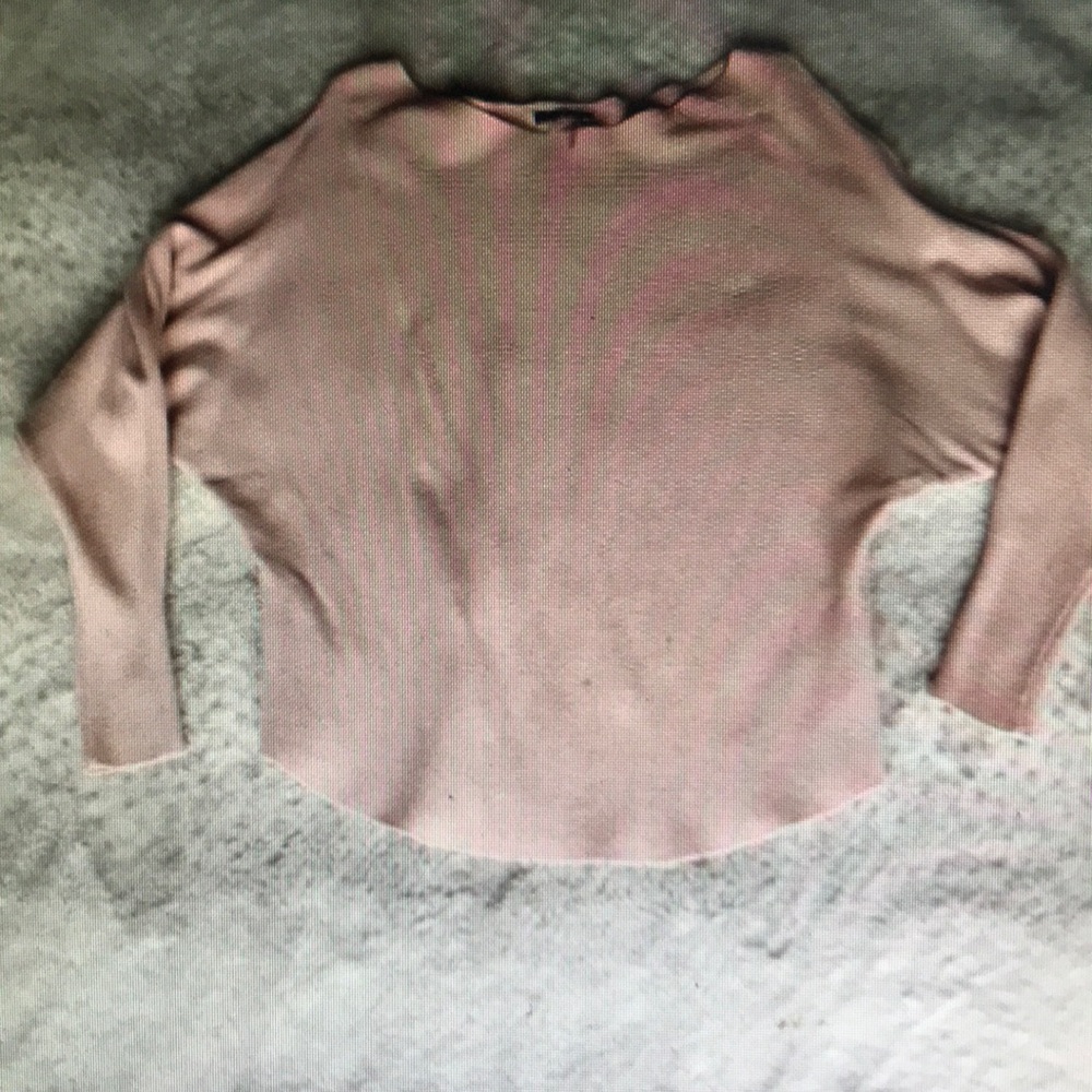 Free purchase light pink ribbed sweater